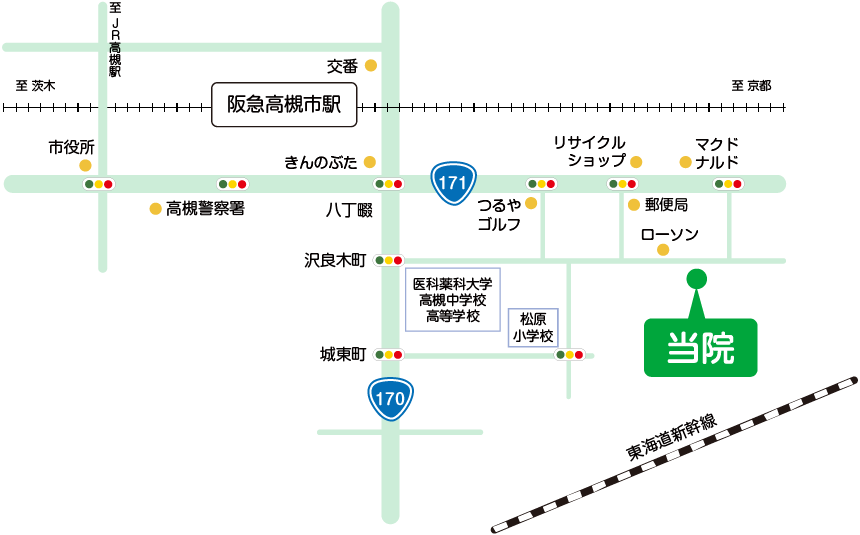 〒569-0082 高槻市明野町17番1号 仁寿会ビル2F 仁寿会あけの診療所